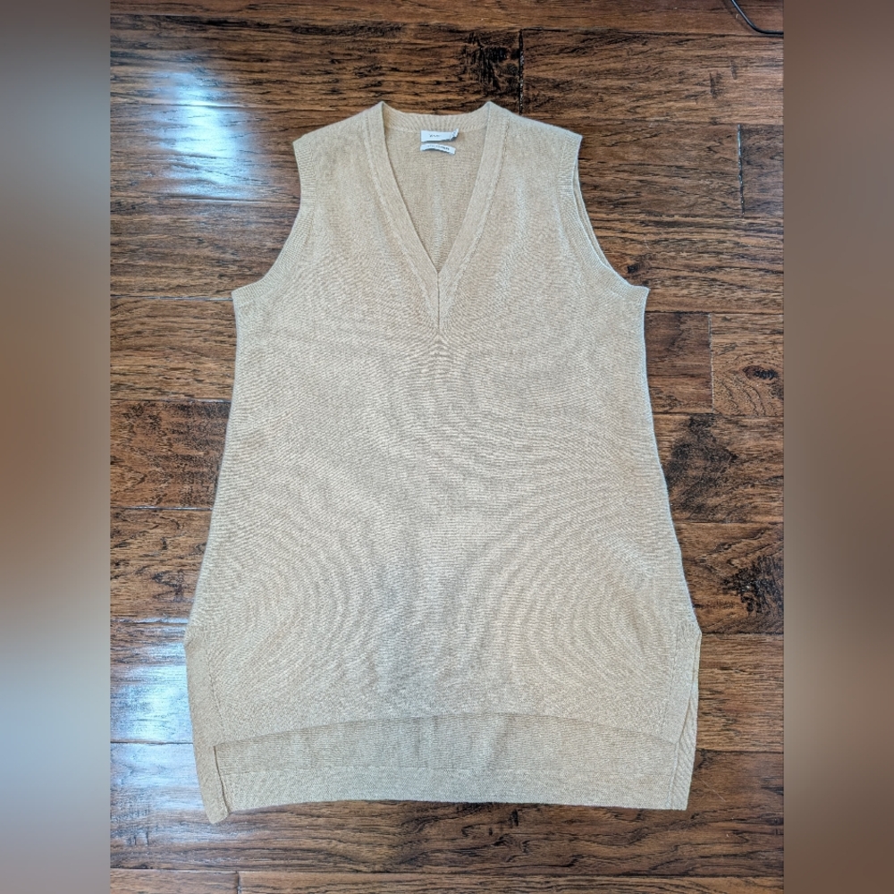Vince 100% Cashmere Sleeveless Sweater Top Size Large